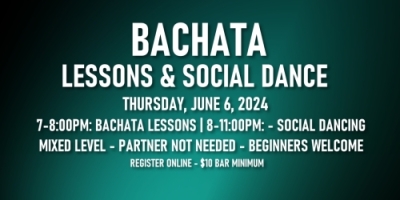 Bachata Lessons JAS Latin Dance - Thursday, June 6, 2024