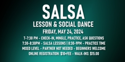 Salsa Lessons with Ava & Rodolfo - Friday, May 24, 2024